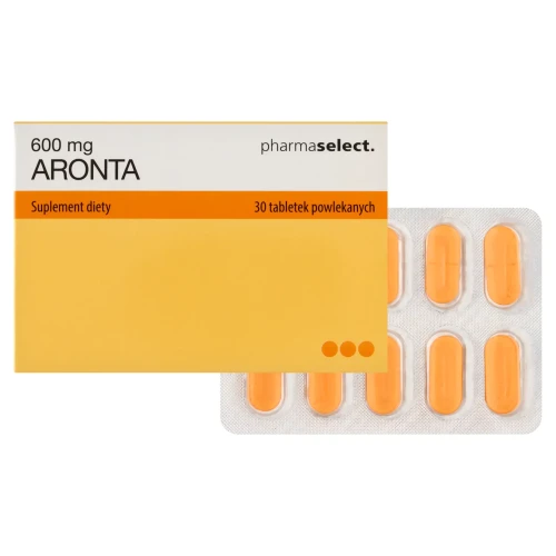 Aronta 600mg, 30 tabletek powlekanych- opakowanie i blister